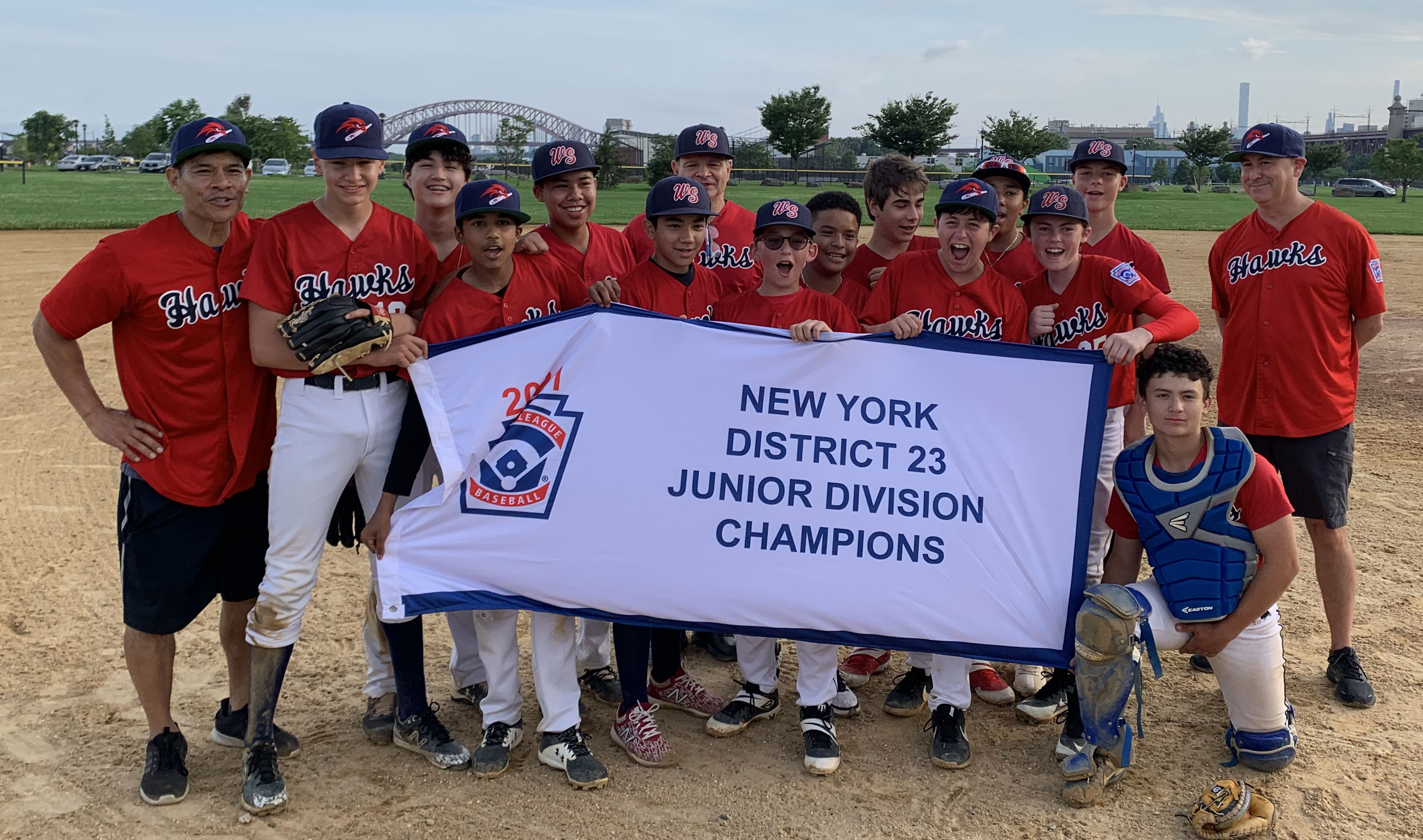 The WSLL Juniors Hawks team are the 2021 Little League District 23 CHAMPIONS!
